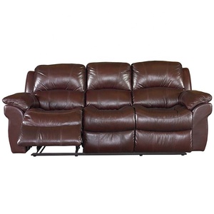 Style européen moderne Salon italie Canapé <span class=keywords><strong>inclinable</strong></span> de cinéma maison en cuir avec console et <span class=keywords><strong>table</strong></span> de tirage - Product Image 1
