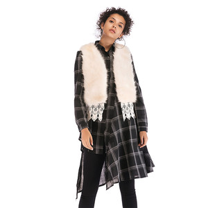 OEM ODM Personnalisé De Luxe Hiver Femmes Manteau Court Gilet En <span class=keywords><strong>Fausse</strong></span> <span class=keywords><strong>Fourrure</strong></span> Sans Manches Recadrée Vestes Pour Dames - Product Image 1