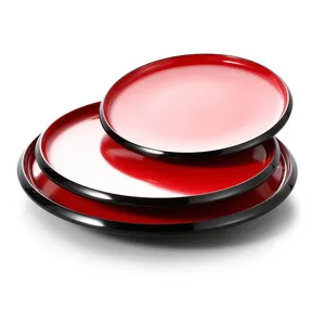 Jamie western custom print red color round melamine plates