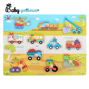 Top baby fashion first learning wooden animal <span class=keywords><strong>puzzle</strong></span> with knob Z14107M - Product Image 3