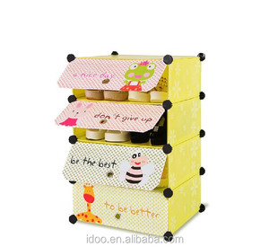 Plástico <span class=keywords><strong>barato</strong></span> simple dibujos animados diseño <span class=keywords><strong>Zapatero</strong></span> gabinete de almacenamiento para niños - Product Image 3