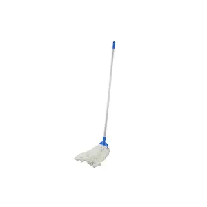 Hoofd Refill Factory Direct Supply Katoen Wit Nat Floor Cleaning Mop gebruik aluminium paal Of Kiezen ijzeren paal