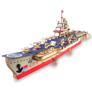 Puzzle en bois 3D personnalisé, ensemble de navigation, modèle de bateau, Kit d'assemblage en bois, porte-avion, nouveau,