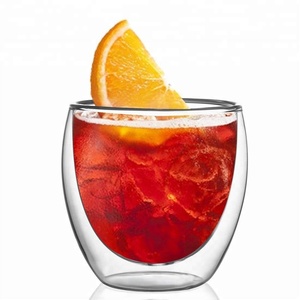AIHPO06 potable mantener reutilizable claro Pyrex 7 oz 200 ml borosilicato doble pared de vidrio té taza de café sin mango - Product Image 1