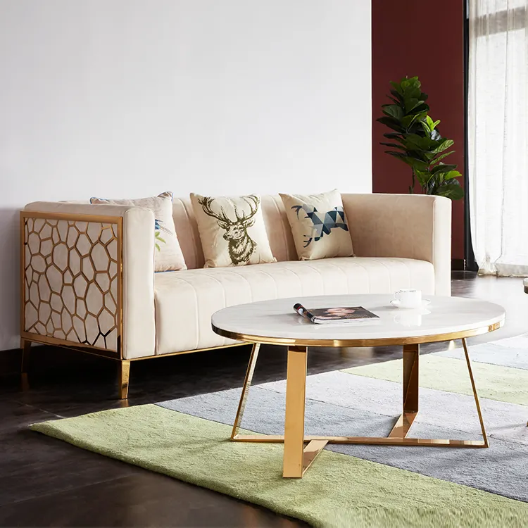 Hiện đại thoải mái phòng khách đơn giản ghế sofa thiết kế bề mặt đá cẩm thạch giải trí nội thất sofa