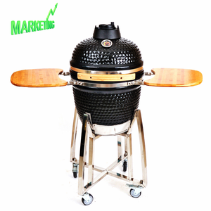 Hybride Couleur Oeuf noir En Céramique <span class=keywords><strong>Barbecue</strong></span> 18 Pouces <span class=keywords><strong>BARBECUE</strong></span> Fumeur - Product Image 1