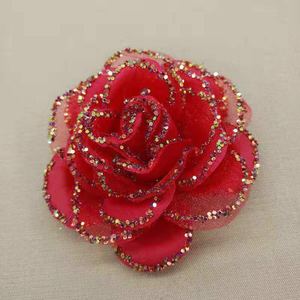 Handmade Organza Floral 3D Thêu Trang Trí Shinny Sequin Hoa - Product Image 1