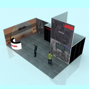 Download 3 Side Open Design Cinema 4D Exhibition Stand 3D Model Sketchup