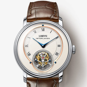 Orologio <span class=keywords><strong>da</strong></span> <span class=keywords><strong>polso</strong></span> meccanico automatico <span class=keywords><strong>da</strong></span> uomo di lusso con cinturino in pelle Tourbillon OEM Display a quadrante puntatore resistente all'acqua - Product Image 1
