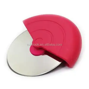 Phụ Kiện Nhà Bếp Vòng lưỡi thép không gỉ với nhựa xử lý bánh xe bánh Pizza Cutter