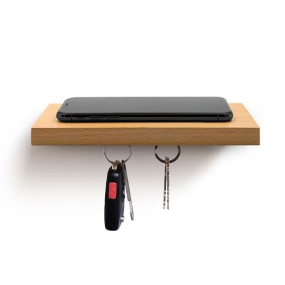 Современные Угловые настенные декоративные плавающие полки цвета шампанского для дома, держатель для ключей ручной работы, деревянные полки