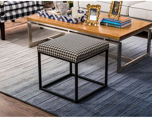 <span class=keywords><strong>Tabouret</strong></span> repose-pieds carré en métal avec tissu, multifonctionnel, <span class=keywords><strong>de</strong></span> style loft, confortable, pour siège <span class=keywords><strong>de</strong></span> repos - Product Image 6