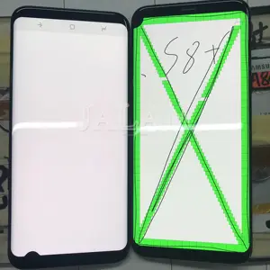 Lcd com ponto pequeno para samsung s8 plus g955, vidro lcd touch screen substituição touch e reparo de vidro no telefone