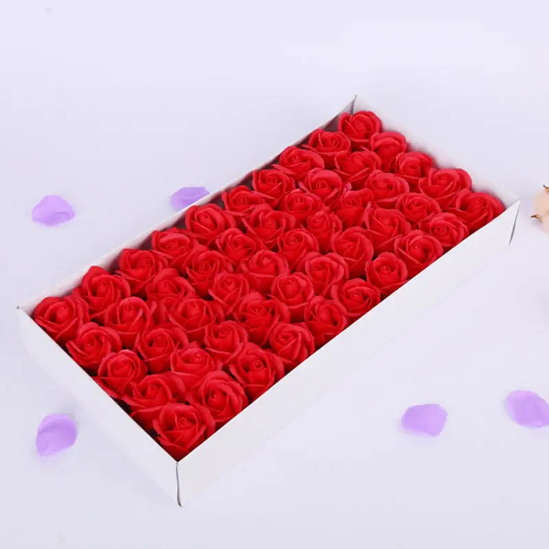 Vendite calde regalo di san valentino set usato commerci all'ingrosso rosso sapone rose fiore