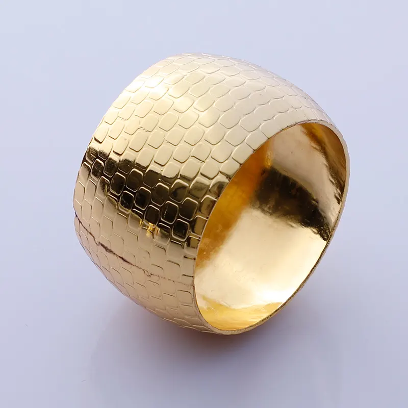 Оптовая продажа, недорогие золотые металлические украшения, свадебные кольца для салфеток, кольца для салфеток, свадебное золото @