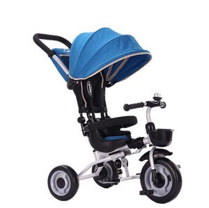 China best verkopende 4 in 1 baby driewieler met push bar <span class=keywords><strong>3</strong></span> wielen zonnescherm opvouwbare wandelwagen voor kinderen - Product Image 3