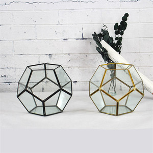 Manufacturer Football Shape Geometric Terrarium or Candle Holder Wedding Center Large Size clear Glass <strong>Flower</strong> <strong>Vases</strong> - Product Image 5