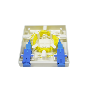 Scatola Terminale a Muro per Fibra Ottica FTTH a 2 Porte, Mini, da Interno, Bianca/Beige, con Adattatore SC/SX/LC/DX, in Materiale ABS - Product Image 3