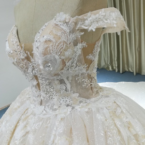 Popolare di colore dell'<span class=keywords><strong>oro</strong></span> del merletto francese con Splendido Arabia Saudita abito <span class=keywords><strong>da</strong></span> <span class=keywords><strong>sposa</strong></span> 2020 - Product Image 2