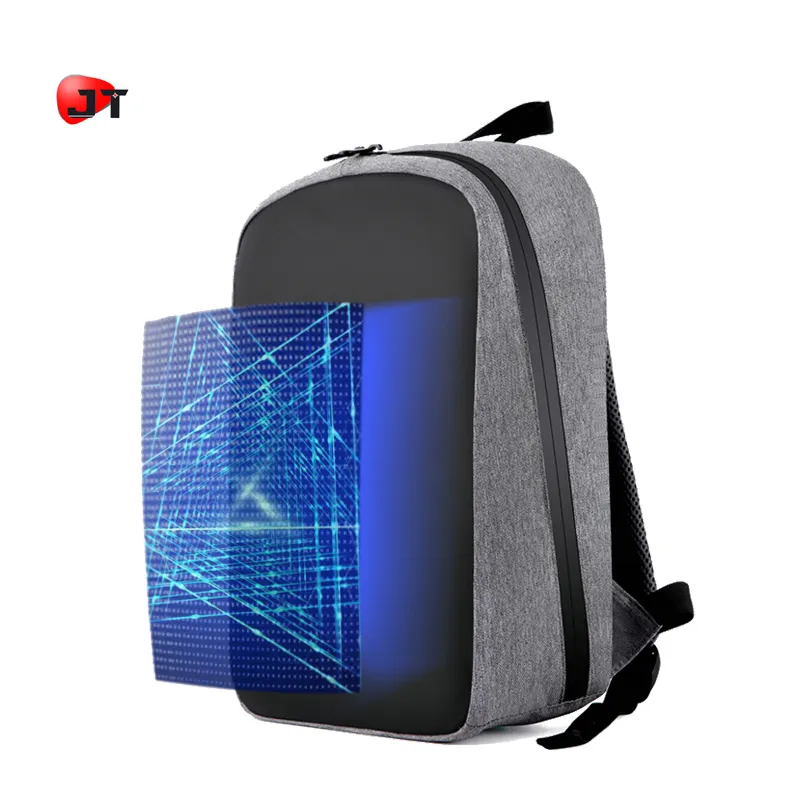 स्मार्ट डिजाइन वाईफ़ाई एलईडी बैग बड़ी स्क्रीन प्रदर्शन गतिशील चलने बिलबोर्ड विज्ञापन मोबाइल बैग के साथ बैटरी