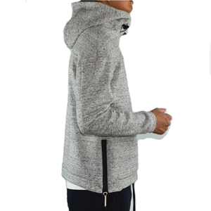 Efecto de nieve de la tela otoño hombre panel dividido dos impermeable con cremallera de cuello - Product Image 2