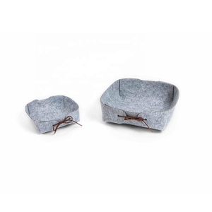 Multiuso Minimalista Pieghevole Per Uso Domestico <span class=keywords><strong>Feltro</strong></span> Bagno Cestino di Immagazzinaggio Grigio - Product Image 6