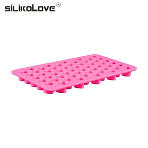 55 구멍 비 스틱 실리콘 초콜릿 케이크 사랑 심장 모양의 금형 Bakeware 베이킹 젤리 아이스 하트 금형