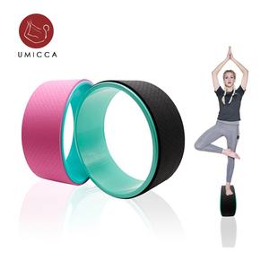 Umicca OEM thân thiện với môi PVC Yoga bánh xe biểu tượng tùy chỉnh thiết bị tập thể dục cho tập thể dục với kích thước tùy chỉnh ABS bánh xe - Product Image 1