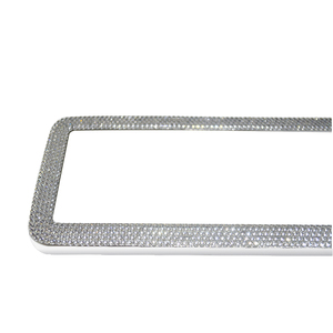 De acero inoxidable de la UE número placa marco Rhinestone Bling coche placa de licencia marcos titular y placa trasera - Product Image 4
