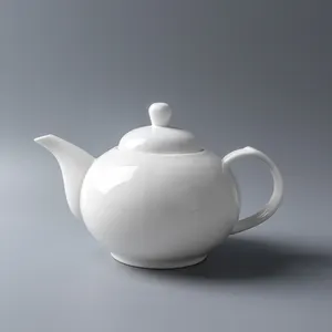 Chaoda 1000ml Personalized OEM logo porcelain teapots ceramic wholesale white porcelain teapot ceramic teapot