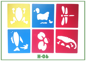 plantilla <span class=keywords><strong>6</strong></span> unids conjunto niños ESTUDIO DE respetuoso del medio ambiente de Navidad de plástico pintura plantillas - Product Image 5