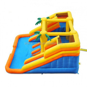 Tobogán Acuático Inflable <span class=keywords><strong>Gigante</strong></span> de Bajo <span class=keywords><strong>Precio</strong></span> con Piscina y Cañón 5x4x2.5m Capacidad para 300 Personas Uso Comercial - Product Image 2
