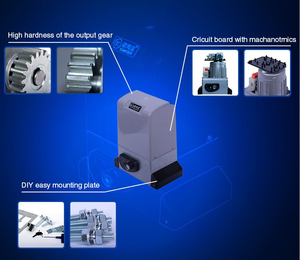 3000 KG 자동 슬라이딩 <span class=keywords><strong>Gate</strong></span> Motor 와 <span class=keywords><strong>2</strong></span> Remote 을 제어 433.92 MHz - Product Image 2