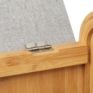 Bamboo Shoe Storage <strong>Bench</strong>, Comfy <strong>Padded</strong> <strong>Bench</strong>, 8-Pair Shoe Cabinet, HWD: 53 X 51 X 34 Cm, Natural - Product Image 6