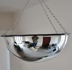 Miroir de sécurité intérieur convexe, miroir de protection complet à 360 degrés, en acrylique