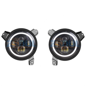 Punto 7 pulgadas ronda Led <span class=keywords><strong>faro</strong></span> Hi/Lo haz faros Omni-direccional ajustar anillo adaptador entre corchetes para Jeep wrangler JL - Product Image 1