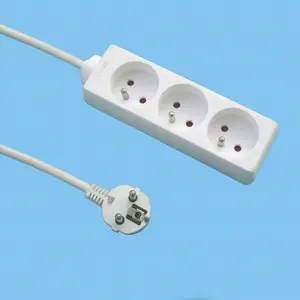 Franse type plug met 3-6ways socket/franse power strip 3-6sockets/eu power strip