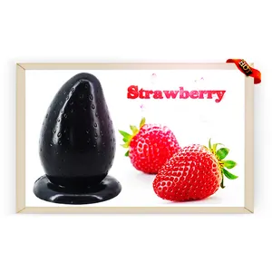 FAAK 12.5センチメートル * 7.5センチメートルStrawberryフルーツ形状ペニスディルド大人のおもちゃ肛門