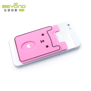 Usine de bande dessinée <span class=keywords><strong>panda</strong></span> conception silicone mobile téléphone carte de poche - Product Image 2