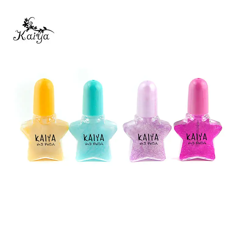 Vernis à ongles holographique pour enfants, produit nail art, en forme d'étoile, couleur saine, biologique, non toxique, 1 boîte