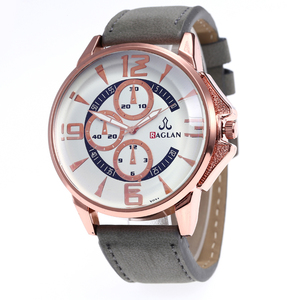 WJ-7950 Yiwu OEM Logo Personnalisé Montres Changement Couleur Bleu Montre Avec Bande de Cuir Noir 2021 Hommes Montres À Quartz - Product Image 4
