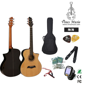 FN70 40 "SHARP cutaway cuerpo 6 acero cuerdas acústicas folk guitarra paquete - Product Image 1