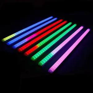 Tubo de luz de led colorido t8, tubo de luz rgb 9w 18w vermelho azul verde iluminação lâmpada fluorescente