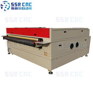Ткань/ткань с двумя головками <span class=keywords><strong>CO2</strong></span> станок для лазерной резки с dsp контроллер SSR-1390C-2H/C1610-2H/1810-2 ч