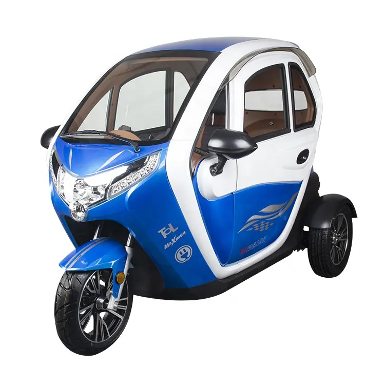 POLARIS EEC 2019 Three Wheels Cargo Electric Tricycle Motorcycle Fully Enclosed Mobility Scooter Cargo Scooter with Cabin