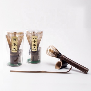 Fouet Matcha en bambou violet foncé de qualité fait à la main pour la cérémonie du thé Matcha avec Logo personnalisé - Product Image 1