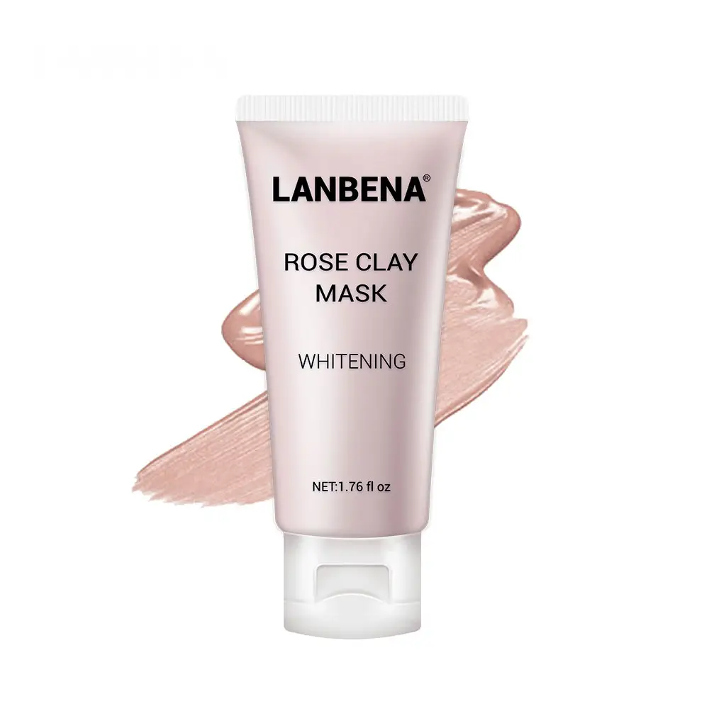 LANBENA anti-oxidación blanqueamiento de la piel rosa máscara facial de arcilla con Victmin C