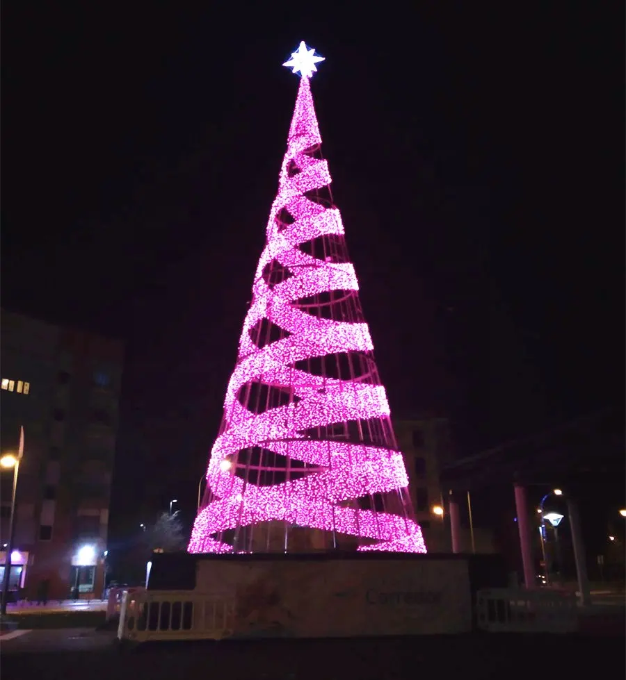 Luz led de árbol de cono de Navidad