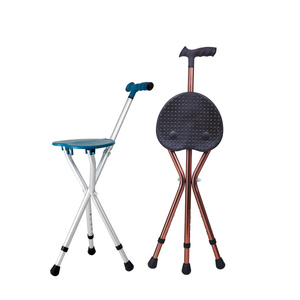 Trépied médical en aluminium, bâton <span class=keywords><strong>de</strong></span> <span class=keywords><strong>marche</strong></span> avec chaise pour personnes âgées - Product Image 6