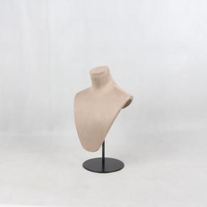 Maniquí de Exhibición de Joyería con Forma de Cuello, Recubierto de Tela, para Exhibición de Bufandas de Mujer - Product Image 5